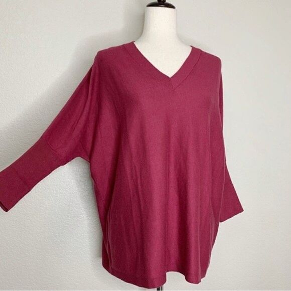 J.Jill Purejill Easy Rib-Trimmed Oversized Pullover Sweater - Picture 3 of 11